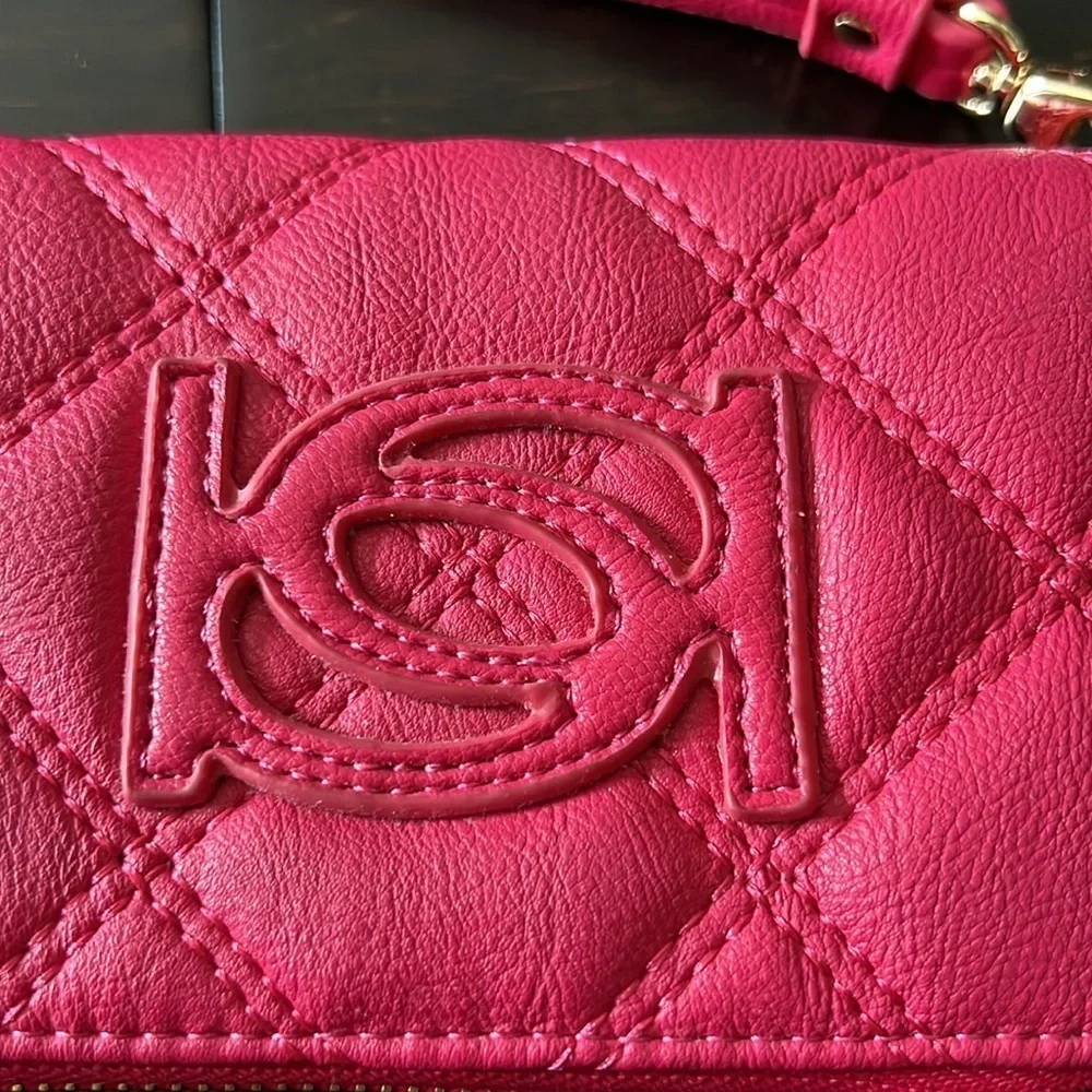 Bebe hot pink wristlet